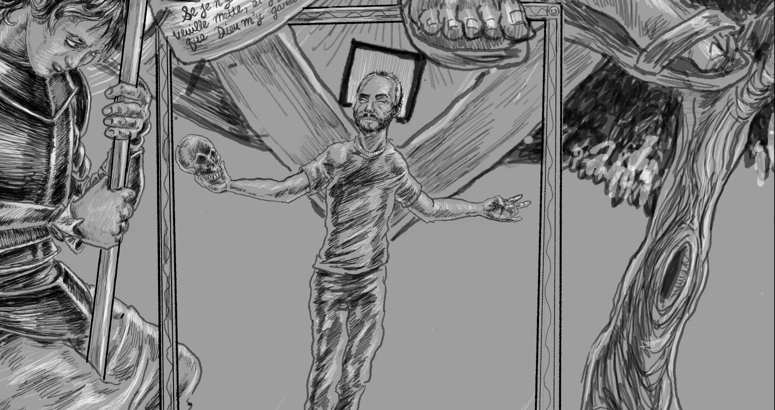 A scientific saint takes shape on the canvas